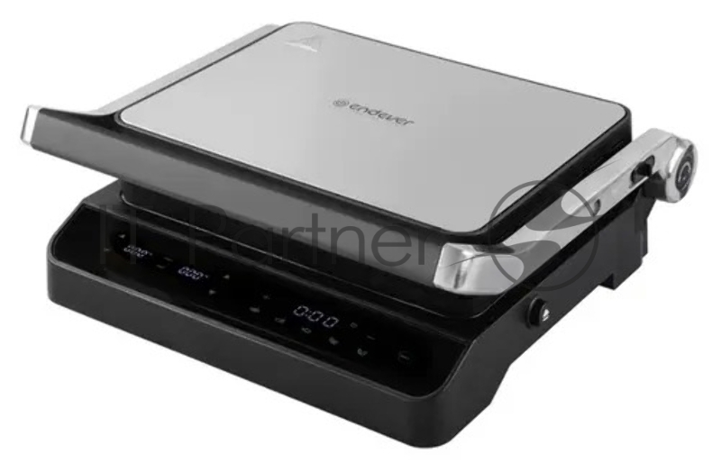 Электрический пресс-гриль ENDEVER Grillmaster-245, серебристый/черный, 2300 Вт, терморегулятор, размер пов-ти 29,8х22 см, 2 шт/уп