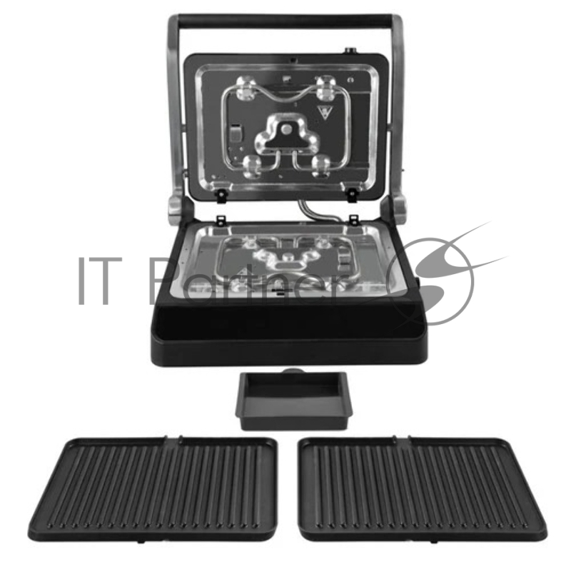 Электрический пресс-гриль ENDEVER Grillmaster-245, серебристый/черный, 2300 Вт, терморегулятор, размер пов-ти 29,8х22 см, 2 шт/уп