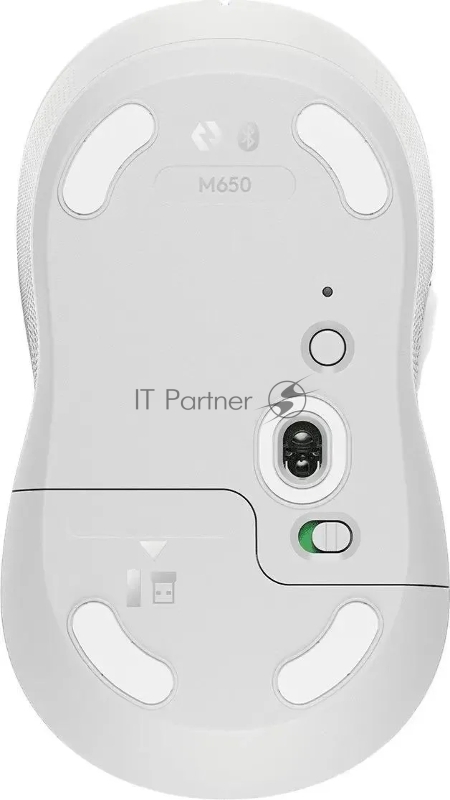 Мышь Logitech M650 белый/серый оптическая (4000dpi) беспроводная BT/Radio USB (4but)