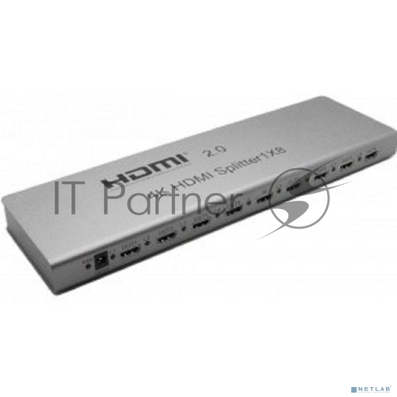 Разветвитель Orient HSP0108H-2.0, HDMI 4K Splitter 1->8, HDMI 2.0/3D, UHDTV 4K/ 60Hz (3840x2160)/HDTV1080p, HDCP2.2, EDID управление, RS232 порт, IR в