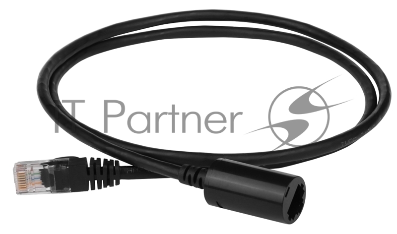 Удлинитель патч-корда UTP кат.5E, розетка RJ45 - вилка RJ-45, 2.0 м, черный