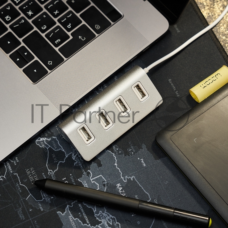 Разветвитель REXANT 4 USB-port серебристый