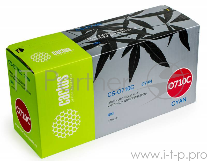 Тонер Картридж Cactus CS-O710C голубой для Oki C710/711 (11500стр.)