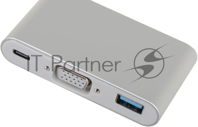 Разветвитель USB-C Palmexx 1порт. серебристый (PX/HUB-057)