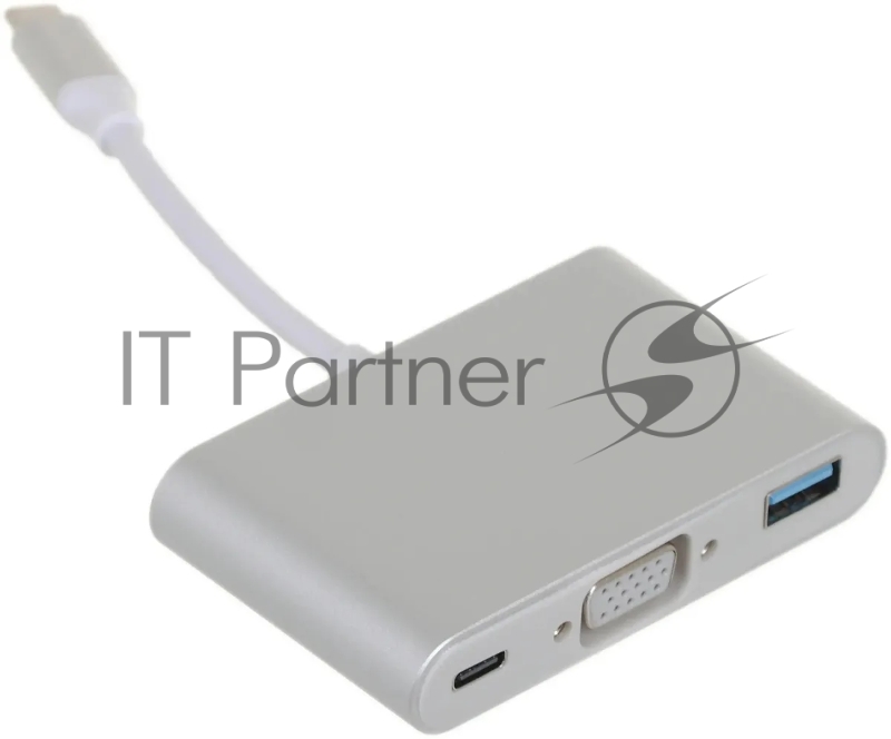 Разветвитель USB-C Palmexx 1порт. серебристый (PX/HUB-057)