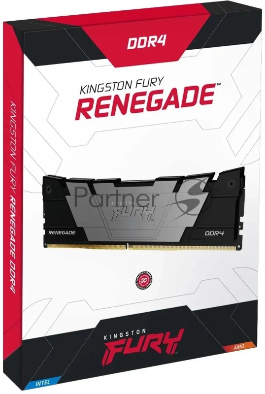 Оперативная память Kingston 16GB 4000MT/s DDR4 CL19 DIMM 1Gx8 FURY Renegade Black EAN: 740617337754