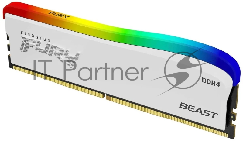 Оперативная память Kingston 16GB 3600MT/s DDR4 CL18 DIMM FURY Beast White RGB SE, EAN: 740617330342