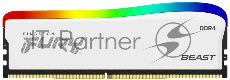Оперативная память Kingston 16GB 3200MT/s DDR4 CL16 DIMM FURY Beast White RGB SE, EAN: 740617330380