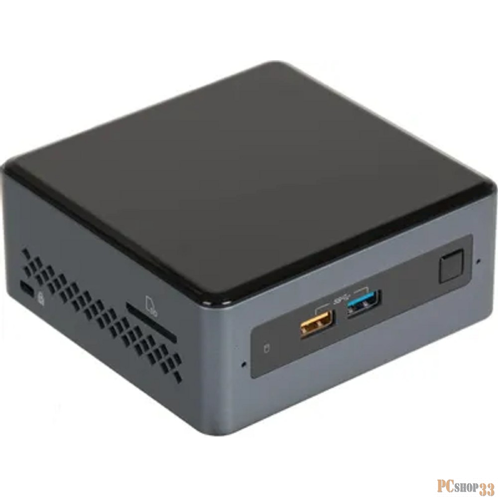 Платформа Intel NUC 7: Pentium J5005 1.5 GHz - 2.8 GHz, 2x slot DDR4 SODIMM (max 8GB), 2.5 SATA SSD/HDD + side SDXC UHS-I slot (no codec) EU cord