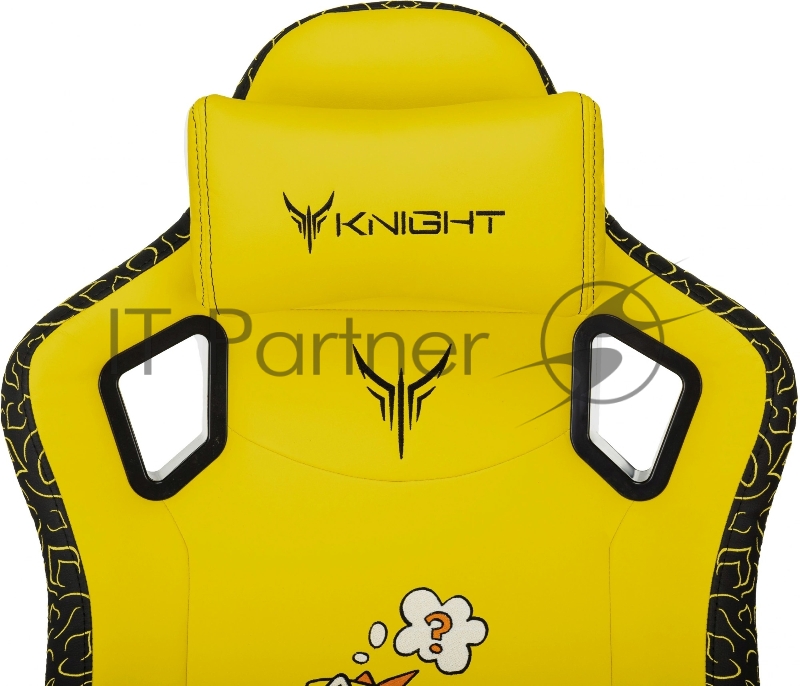 Кресло игровое Knight Craft Dragon желтый эко.кожа крестов. металл