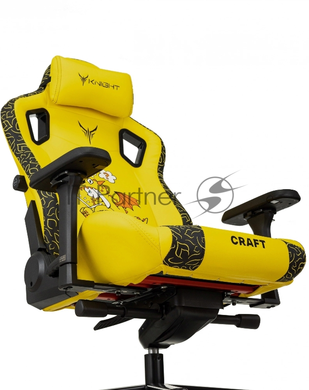Кресло игровое Knight Craft Dragon желтый эко.кожа крестов. металл