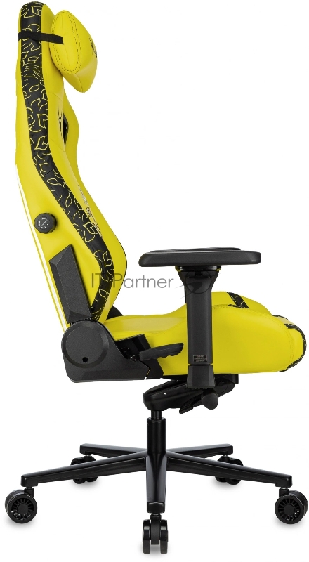 Кресло игровое Knight Craft Dragon желтый эко.кожа крестов. металл