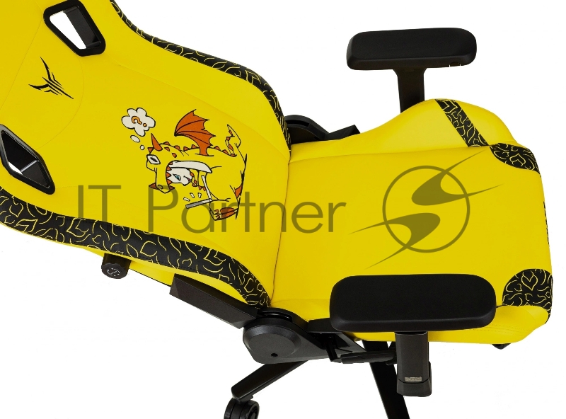 Кресло игровое Knight Craft Dragon желтый эко.кожа крестов. металл