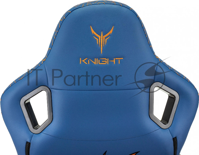 Кресло игровое Knight Craft Dragon синий эко.кожа крестов. металл