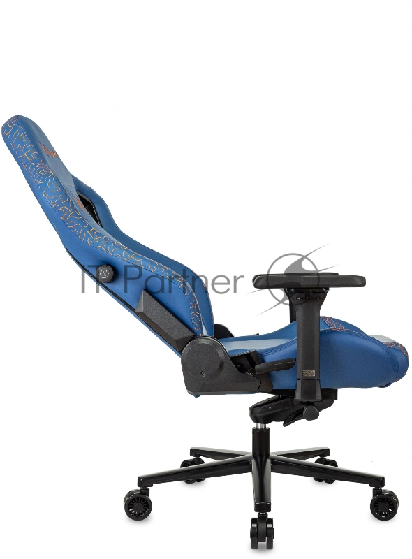 Кресло игровое Knight Craft Dragon синий эко.кожа крестов. металл
