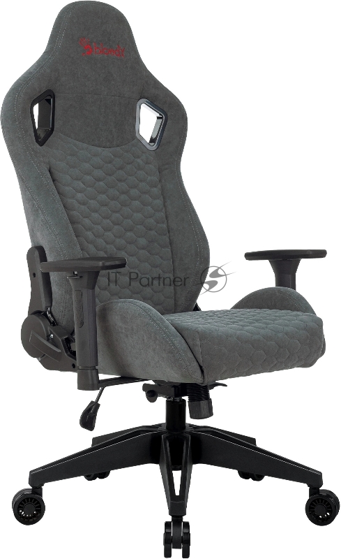 Кресло игровое A4Tech Bloody GC-770 серый соты с подголов. крестов.