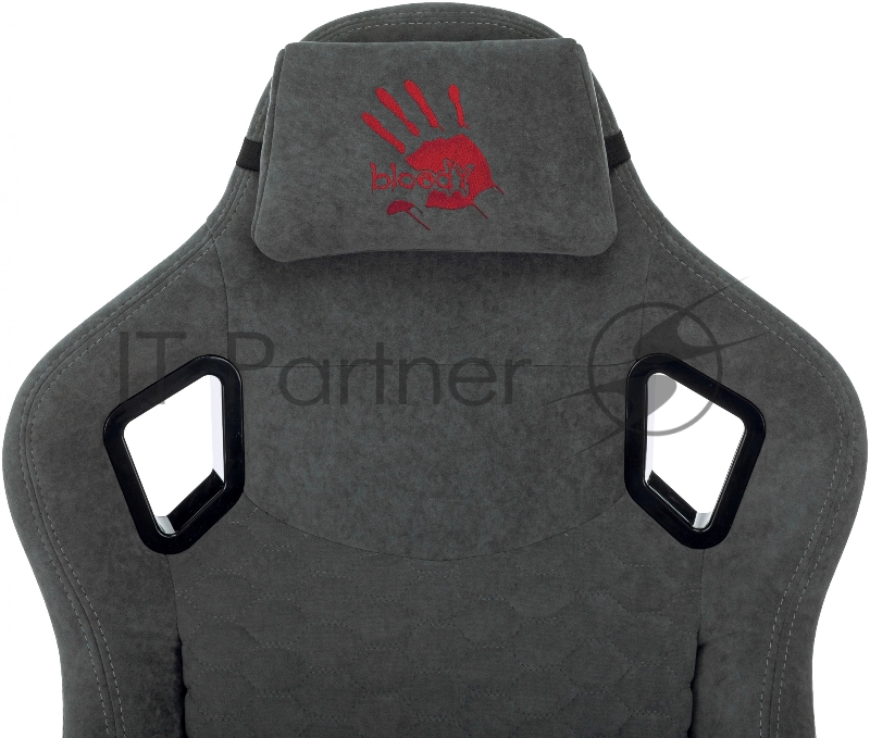 Кресло игровое A4Tech Bloody GC-770 серый соты с подголов. крестов.