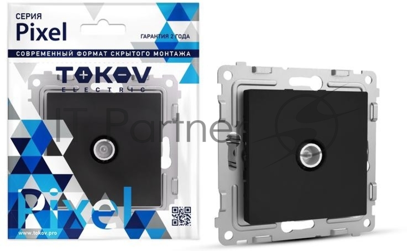 Коннектор TV СП Pixel механизм карбон TOKOV ELECTRIC TKE-PX-A1C-C14