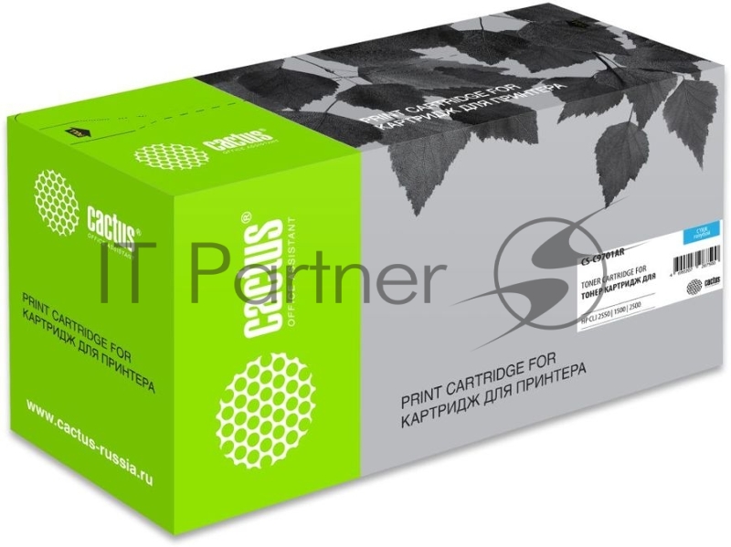 Тонер Картридж Cactus CS-C9701AR голубой (4000стр.) для HP CLJ 2550/1500/2500