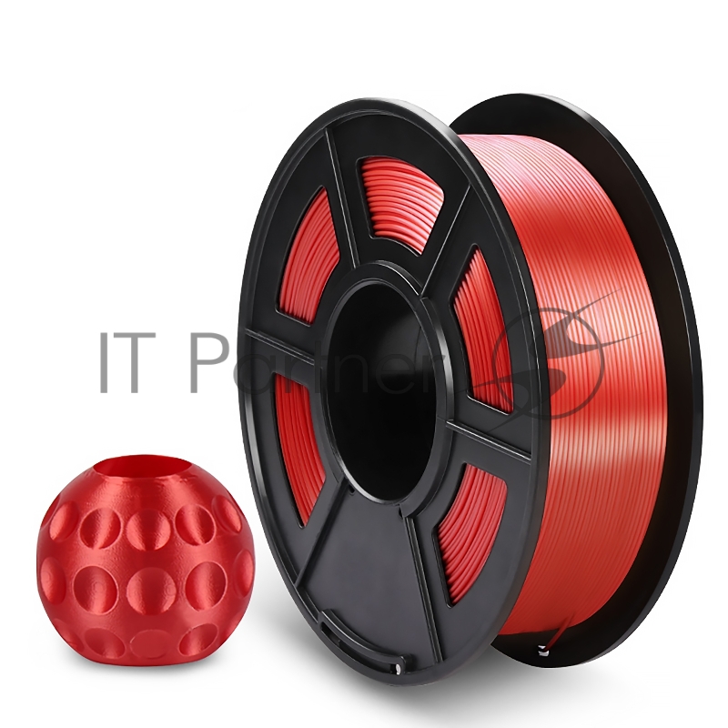 Филамент NVPRINT Silk PLA+ Red для 3D печати диаметр 1.75мм длина 330 метров масса 1 кг