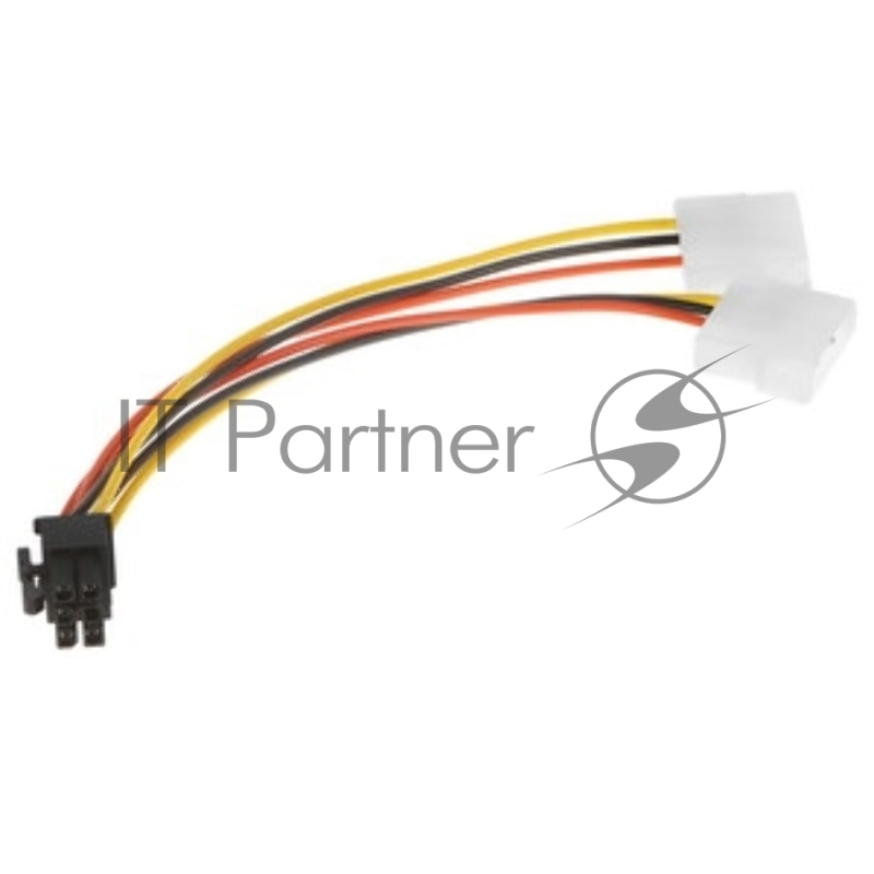Кабель питания Cablexpert CC-PSU-63-15CM, Molex/PCIe 6pin, 15см, пакет