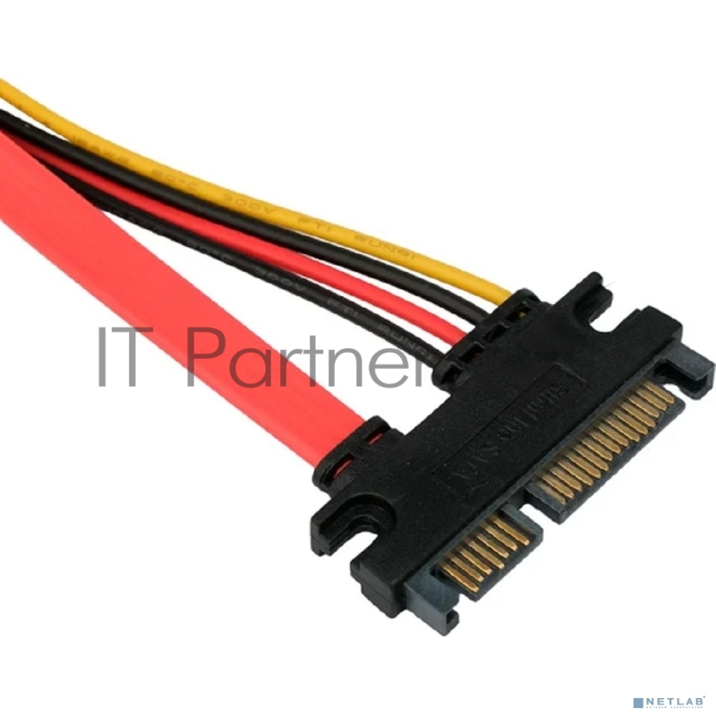 Кабель-удлинитель SATA Cablexpert CC-SATAMF-715-30CM, Sata 7+15pin, 30см, пакет