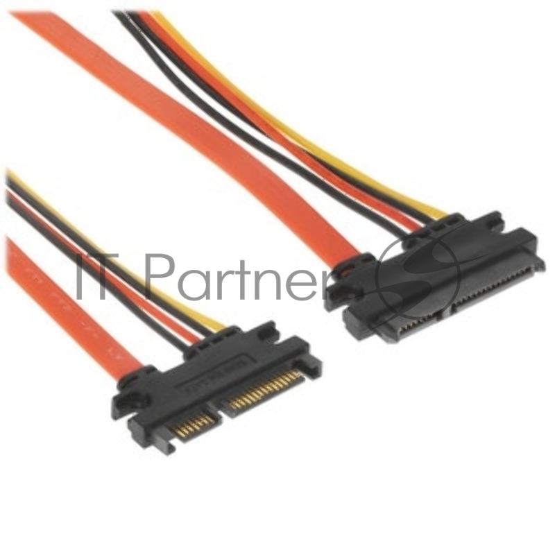 Кабель-удлинитель SATA Cablexpert CC-SATAMF-715-30CM, Sata 7+15pin, 30см, пакет