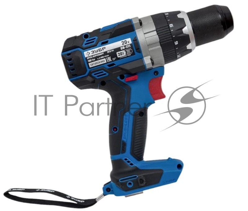 Бесщеточная дрель-шуруповерт ЗУБР Т7, 20 В, 100 Н·м, без АКБ, Профессионал (DB-211)