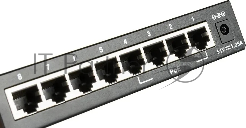 Коммутатор неуправляемый D-Link DES-1008P PoE 8 портов 10/100 Мб/с, 4хPoE 52 Вт