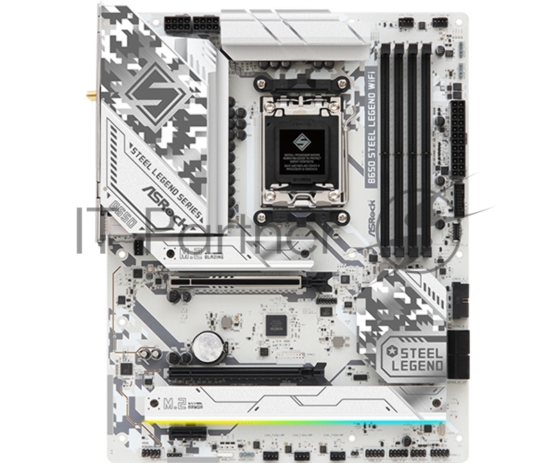 Материнская плата ASROCK B650 STEEL LEGEND WIFI, AM5, B650, 4*DDR5, HDMI+DP, 2xSATA3 6.0, M.2 Socket, RAID, USB 3.2, USB 2.0, Type-C, ATX 90-MXBN90-A0UAYZ