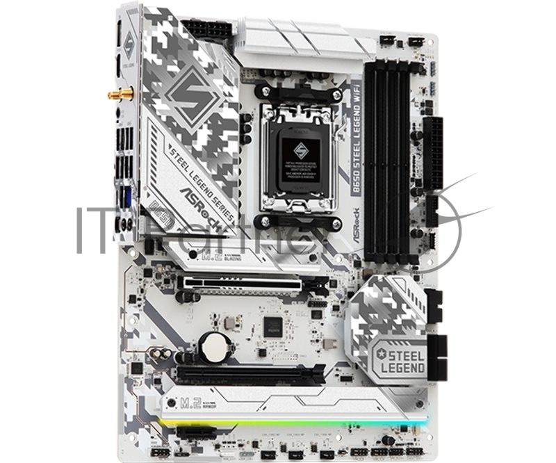 Материнская плата ASROCK B650 STEEL LEGEND WIFI, AM5, B650, 4*DDR5, HDMI+DP, 2xSATA3 6.0, M.2 Socket, RAID, USB 3.2, USB 2.0, Type-C, ATX 90-MXBN90-A0UAYZ