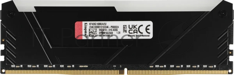Память DDR4 32GB 2666MHz Kingston KF426C16BB2A/32 Fury Beast RGB RTL Gaming PC4-21300 CL16 DIMM 288-pin 1.2В dual rank с радиатором Ret