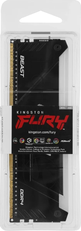 Память DDR4 32GB 2666MHz Kingston KF426C16BB2A/32 Fury Beast RGB RTL Gaming PC4-21300 CL16 DIMM 288-pin 1.2В dual rank с радиатором Ret