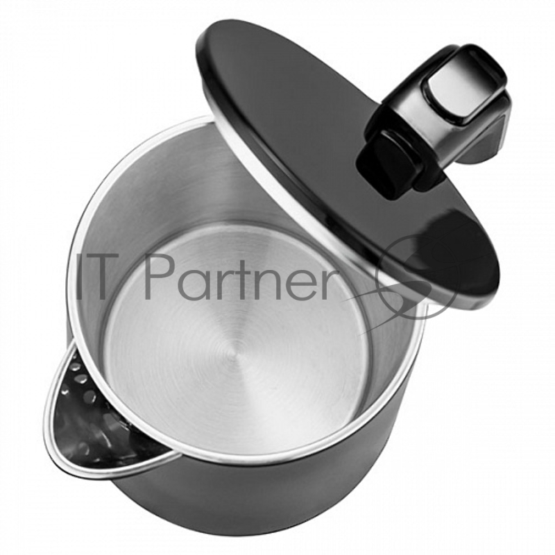 Чайник BQ KT1716P Black. Мощность:1800 Вт/Объем 1л/ Двухслойный корпус, внутренная колба из нержавеющей стали препятствует соприкоснавению пластика с кипящей водой, внешняя поверхность выполнена из высококачественного пластика - корпус не нагревается