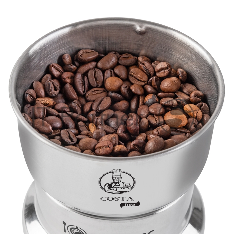 Кофемолка Endever Costa-1064, 150 Вт, до 25000 об/мин, цвет стальной, вес продукта для помола 120 гр, 24 шт/уп