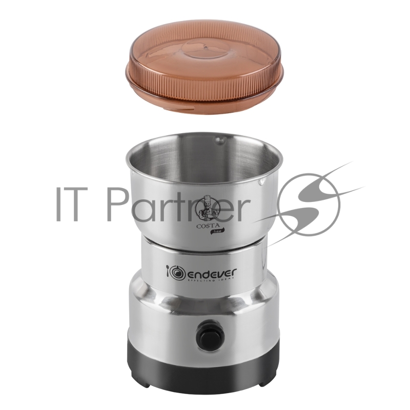 Кофемолка Endever Costa-1064, 150 Вт, до 25000 об/мин, цвет стальной, вес продукта для помола 120 гр, 24 шт/уп