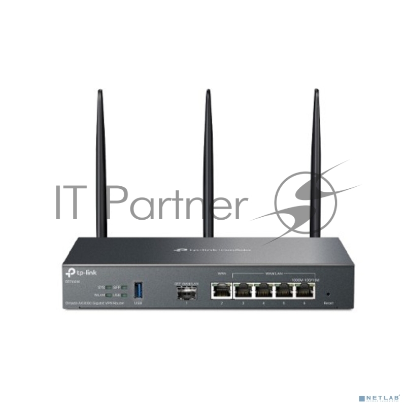 VPN-маршрутизатор TP-Link ER706W Omada с гигабитными портами и поддержкой Wi-Fi AX3000, 1 гиг. SFP WAN/LAN, 1 гиг. RJ45 WAN, 4 гиг. RJ45 WAN/LAN, USB 3.0, до 574 М/с на 2,4 ГГц + до 2402 М/с