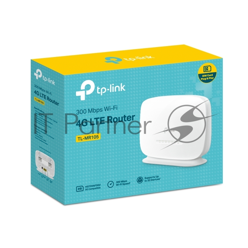Роутер Wi-Fi N300 TP-Link TL-MR105 с поддержкой 4G LTE