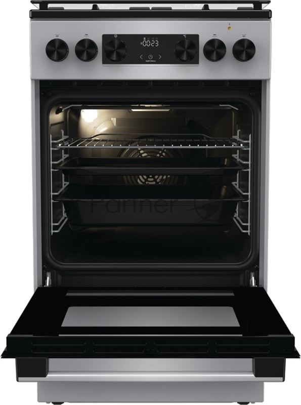 Плита Комбинированная Gorenje GK5C41SF серый (стеклянная крышка) реш.чугун