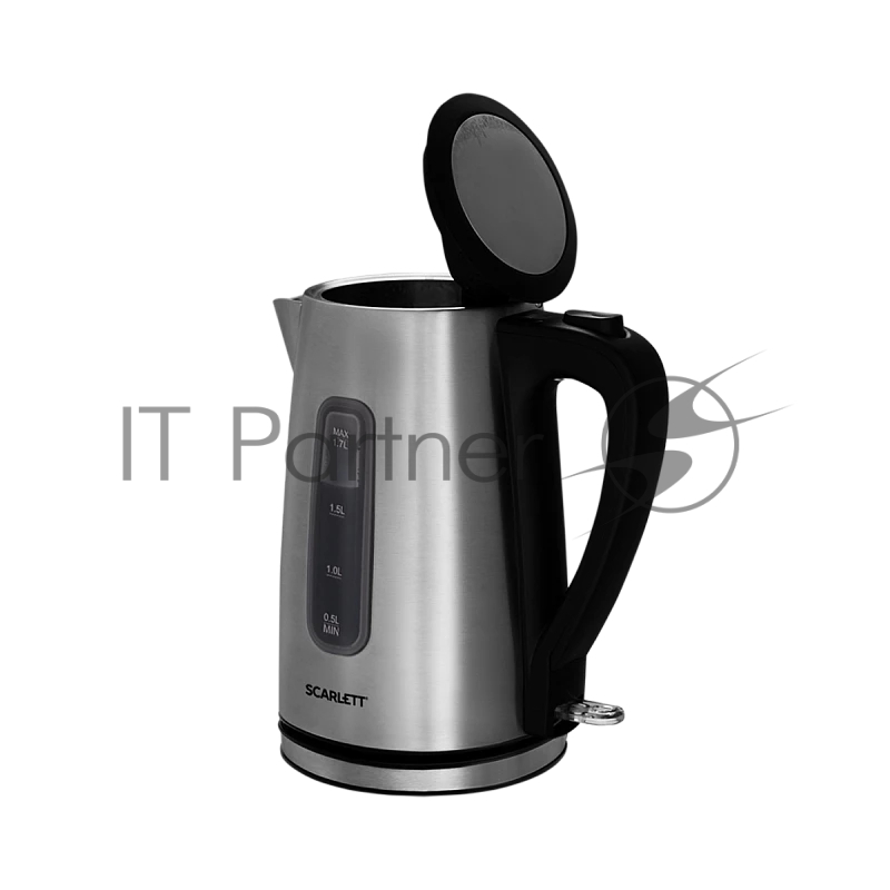 Чайник электрический Scarlett SC-EK21S13 1.7л. 2200Вт серебристый/черный корпус: металл/пластик