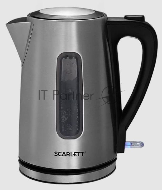 Чайник электрический Scarlett SC-EK21S13 1.7л. 2200Вт серебристый/черный корпус: металл/пластик