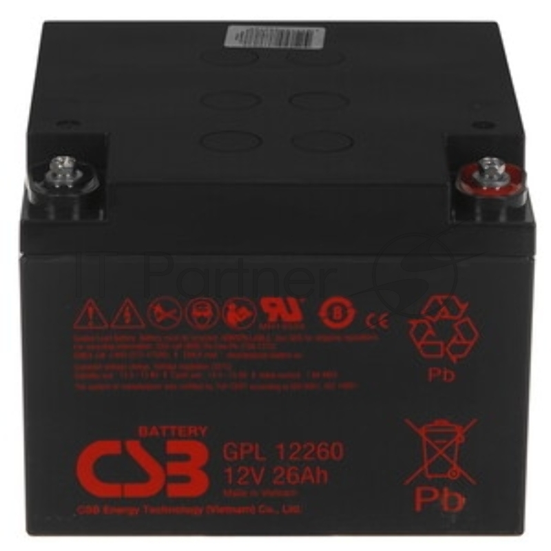 Батарея CSB GPL-12260 (12V, 26Ah) для UPS клеммы F2