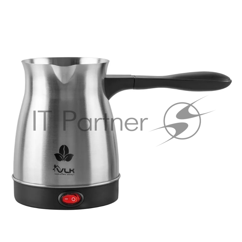 Кофеварка-турка VLK Venice 6004 электрическая, цвет стальной/черный, мощность 600 Вт, объем 0,4 л, корпус н.сталь, 36 шт/уп.