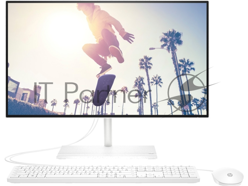 Моноблок HP 24-ck0112ci NT 23.8 FHD(1920x1080) Core i7-1255U, 16GB DDR4 3200 (2x8GB), SSD 512Gb, Intel Internal Graphics, noDVD, kbd&mouse wired, HD Webcam, White, FreeDos, 1Y Wty