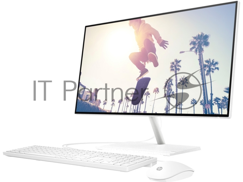 Моноблок HP 24-ck0112ci NT 23.8 FHD(1920x1080) Core i7-1255U, 16GB DDR4 3200 (2x8GB), SSD 512Gb, Intel Internal Graphics, noDVD, kbd&mouse wired, HD Webcam, White, FreeDos, 1Y Wty