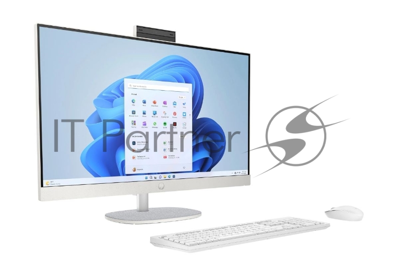 Моноблок HP 27-cr0018ci NT 27 FHD(1920x1080) Ryzen 3 7320U, 8GB LPDDR5 5500, SSD 512Gb, AMD integrated graphics, noDVD,Rus/Eng kbd&mouse wired, HD Webcam, Jet Black, FreeDOS, 1Y Wty