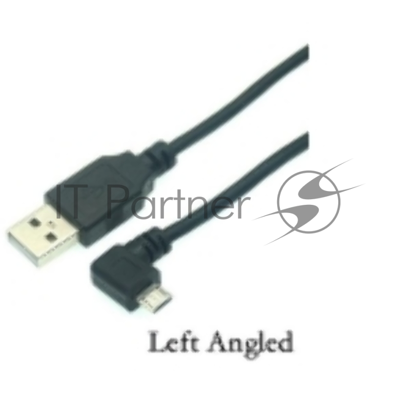 Кабель USB Type A на Micro USB угол влево 0,25 м