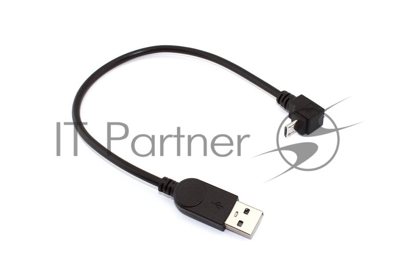 Кабель USB Type A на Micro USB угол вниз 0,25 м