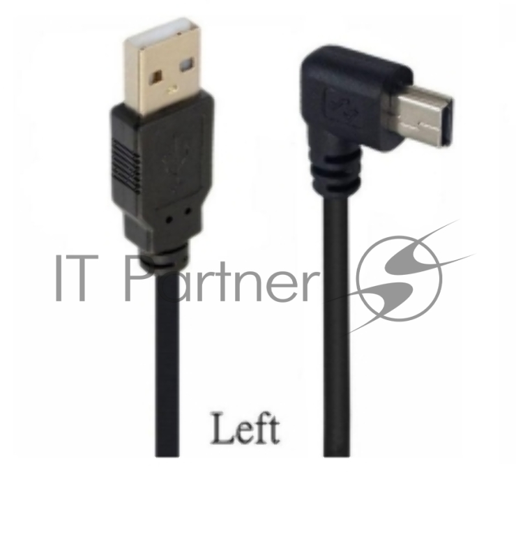 Кабель USB Type A на Mini USB угол влево 3 м