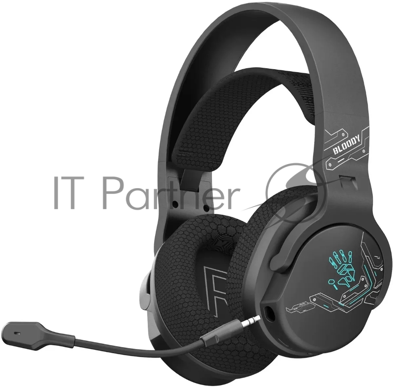 Наушники с микрофоном A4Tech Bloody GR370 черный мониторные BT оголовье (GR370)